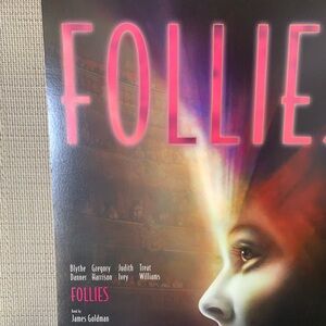 Stephen Sondheim “Follies” Poster With Blythe Danner at the Belasco Theater,NYC